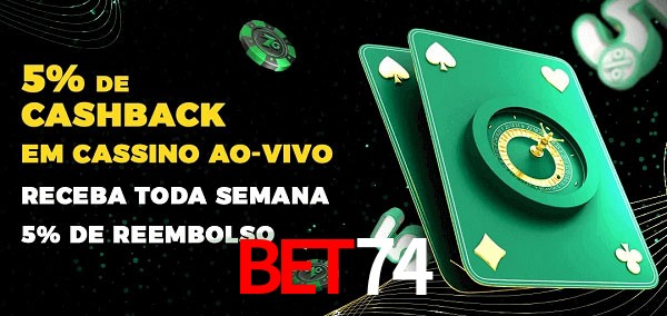 Promoções do cassino ao Vivo Bet74